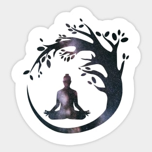 Meditation, Yoga, Bodhi Tree Buddha, Namaste Buddha tree Gifts Sticker